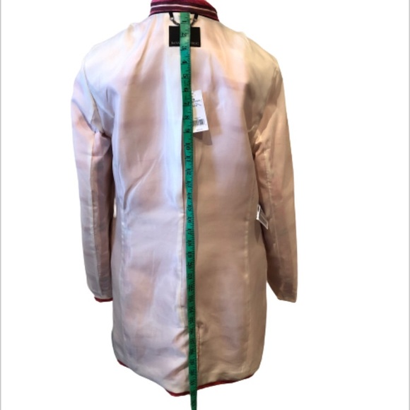 Banana Republic Pink Stripe Coat Women Size M - Picture 7 of 17